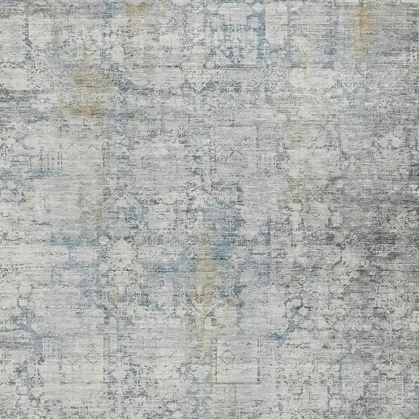 Linen And Ivory Abstract Washable Indoor Outdoor Area Rug Photo 3