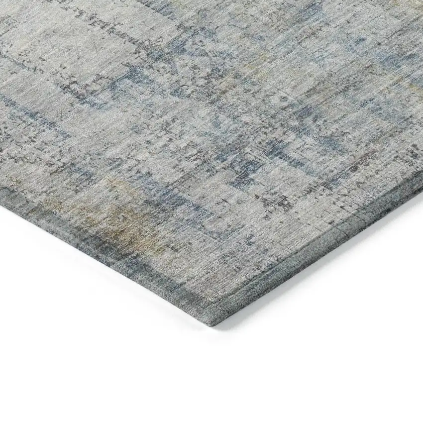 Linen And Ivory Abstract Washable Indoor Outdoor Area Rug Photo 6
