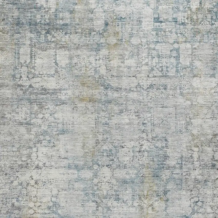 Linen And Ivory Abstract Washable Indoor Outdoor Area Rug Photo 7