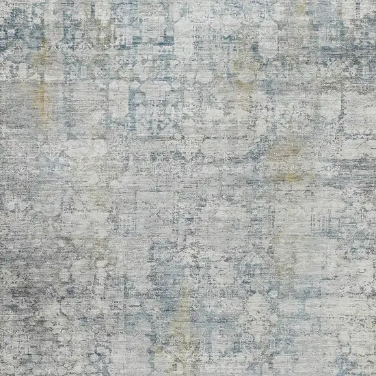 Linen And Ivory Abstract Washable Indoor Outdoor Area Rug Photo 3