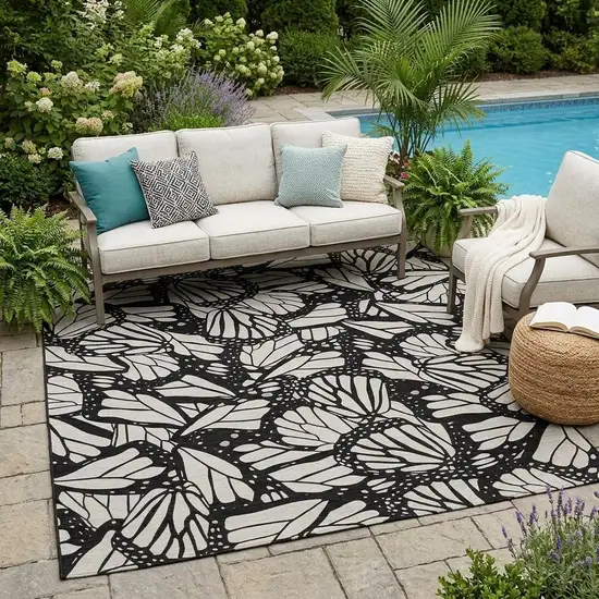 Linen And Ivory Animal Print Washable Indoor Outdoor Area Rug Photo 1