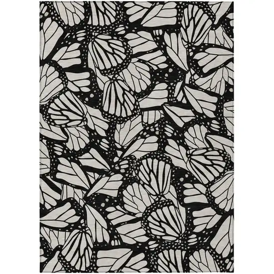 Linen And Ivory Animal Print Washable Indoor Outdoor Area Rug Photo 2