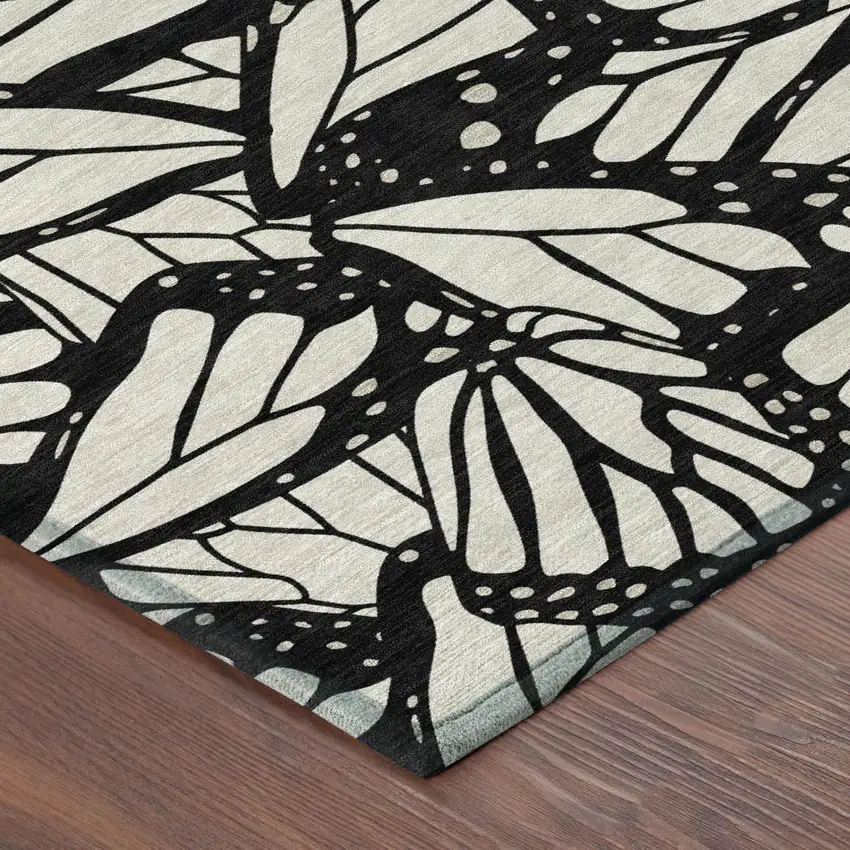Linen And Ivory Animal Print Washable Indoor Outdoor Area Rug Photo 3