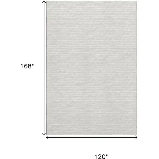 Linen And Ivory Striped Washable Area Rug With UV Protection Photo 3