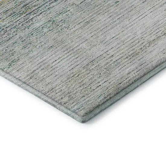 Linen And Ivory Striped Washable Area Rug With UV Protection Photo 7