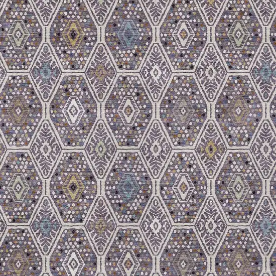 Linen And Plum Geometric Washable Indoor Outdoor Area Rug Photo 2