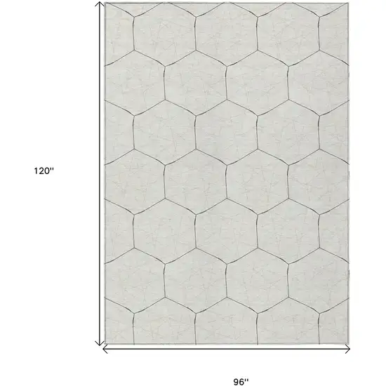Linen Beige And Black Geometric Washable Indoor Outdoor Area Rug Photo 3