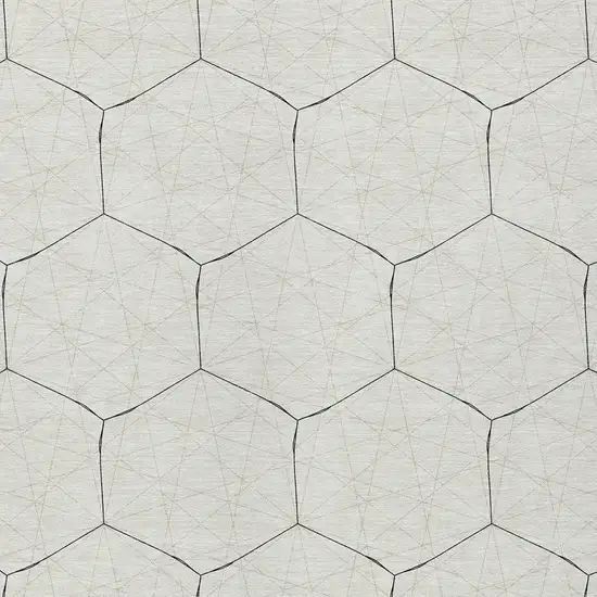 Linen Beige And Black Geometric Washable Indoor Outdoor Area Rug Photo 5