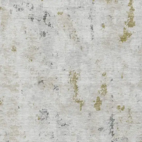 Linen Beige And Gray Abstract Washable Area Rug With UV Protection Photo 2