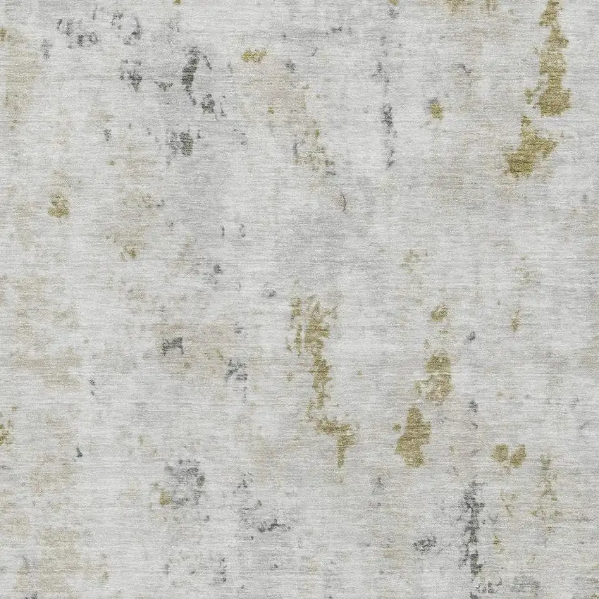 Linen Beige And Gray Abstract Washable Area Rug With UV Protection Photo 2