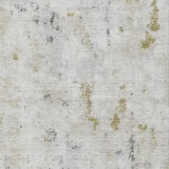 Linen Beige And Gray Abstract Washable Area Rug With UV Protection Photo 2