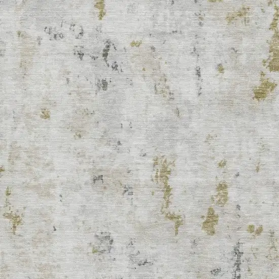 Linen Beige And Gray Abstract Washable Area Rug With UV Protection Photo 2