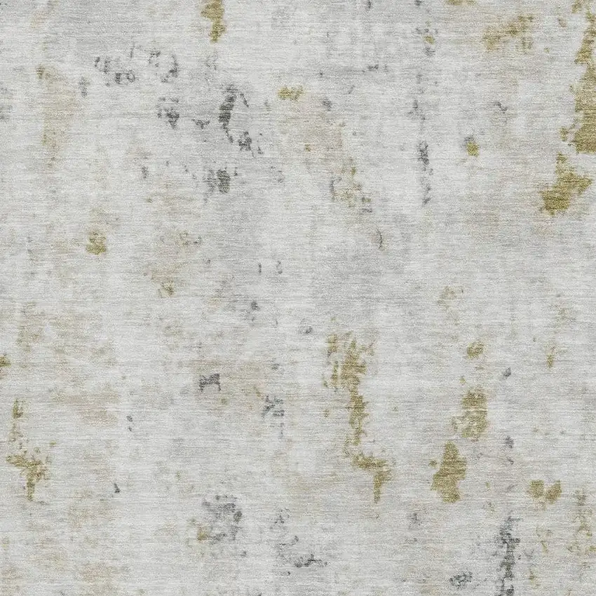 Linen Beige And Gray Abstract Washable Area Rug With UV Protection Photo 2