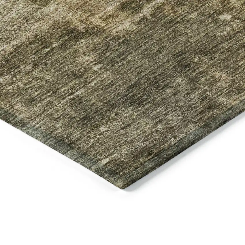 Linen Black And Copper Abstract Washable Indoor Outdoor Area Rug Photo 5