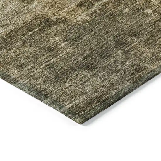 Linen Black And Copper Abstract Washable Indoor Outdoor Area Rug Photo 3