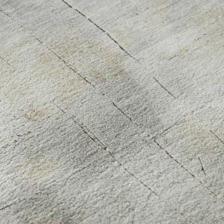 Linen Gray And Ivory Abstract Washable Area Rug With UV Protection Photo 9