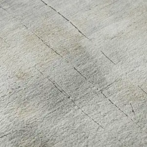 Photo of Linen Gray And Ivory Abstract Washable Area Rug With UV Protection