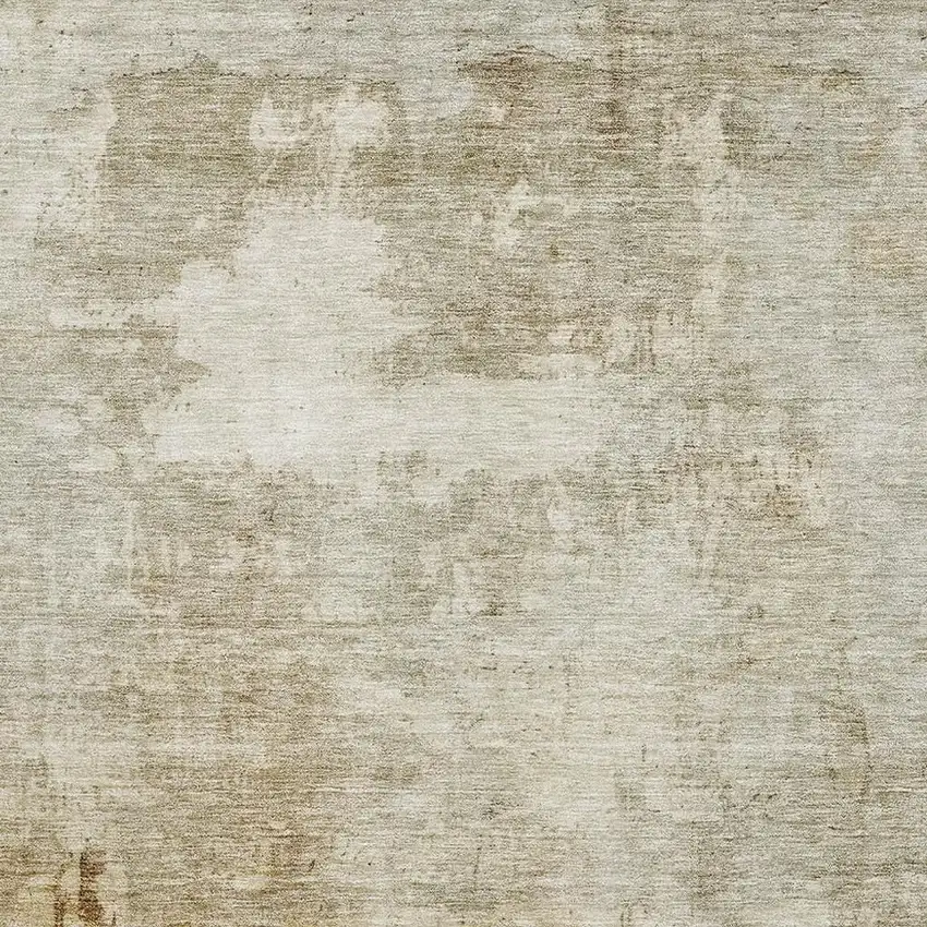 Linen Ivory And Copper Abstract Washable Area Rug With UV Protection Photo 4