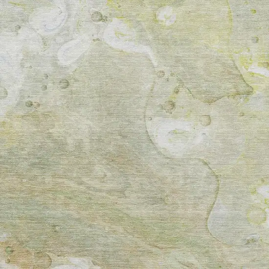 Linen Ivory And Fern Green Abstract Washable Indoor Outdoor Area Rug Photo 3
