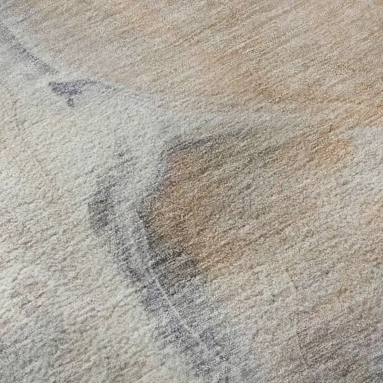 Linen Peach And Ivory Abstract Washable Area Rug With UV Protection Photo 8