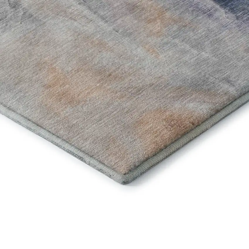 Linen Peach And Ivory Abstract Washable Area Rug With UV Protection Photo 6