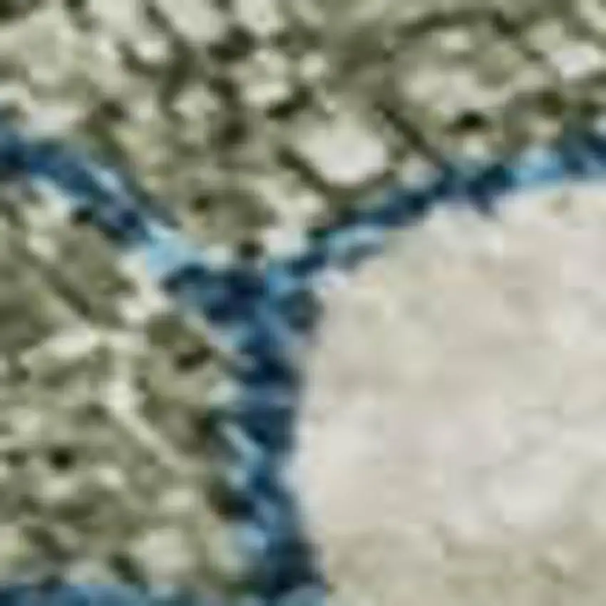 Linen Pink And Blue Floral Washable Area Rug With UV Protection Photo 2