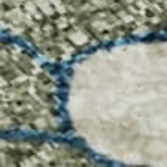 Linen Pink And Blue Floral Washable Area Rug With UV Protection Photo 3