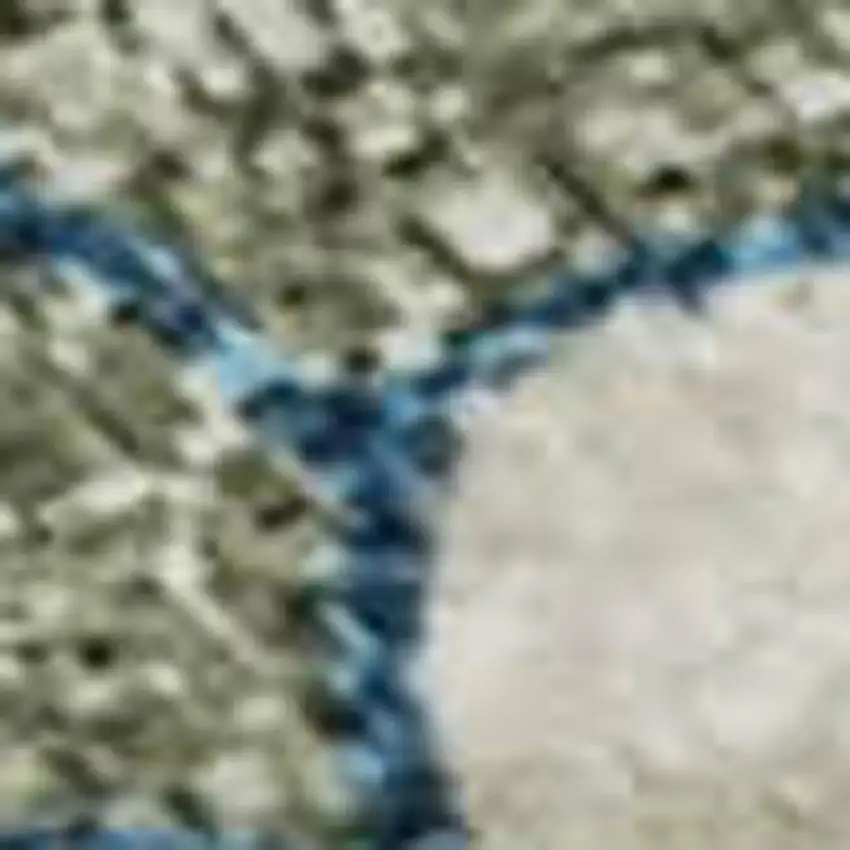 Linen Pink And Blue Floral Washable Area Rug With UV Protection Photo 2