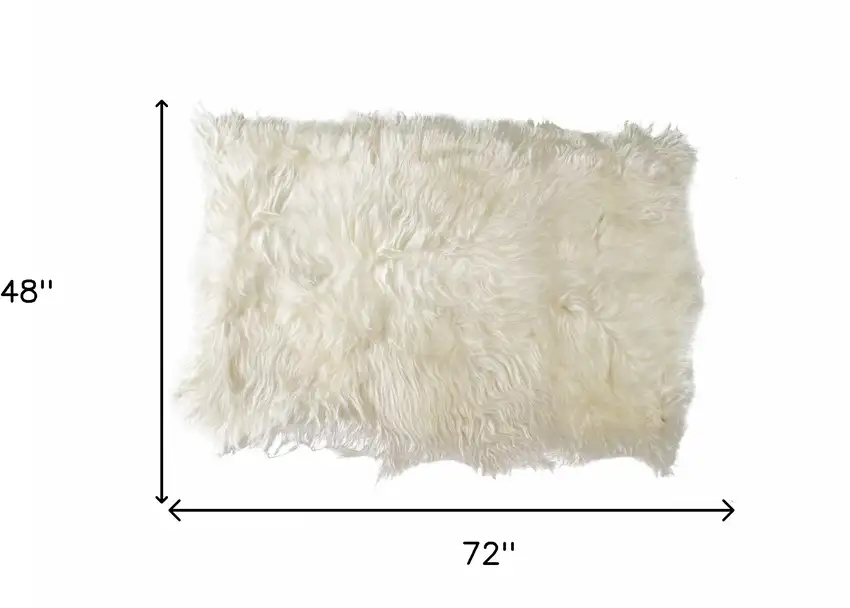 Long Haired Icelandic Sheepskin Area Rug Photo 4