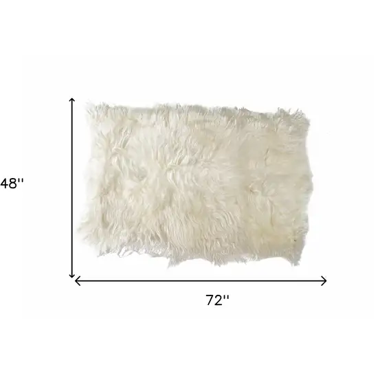 Long Haired Icelandic Sheepskin Area Rug Photo 4