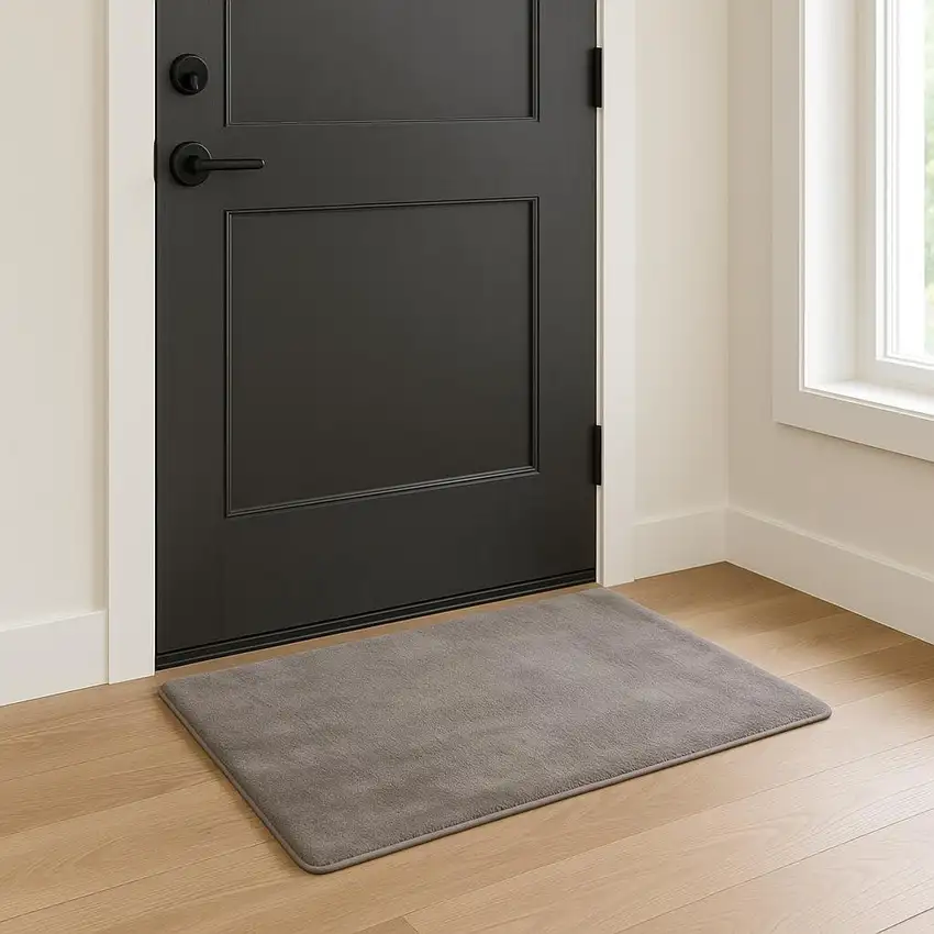 Gray Shag Hand Knotted Area Rug Photo 1