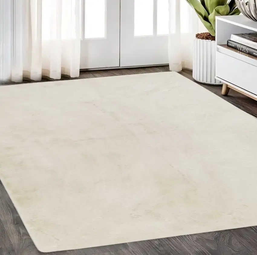 Faux Fur Hand Knotted Area Rug Photo 2