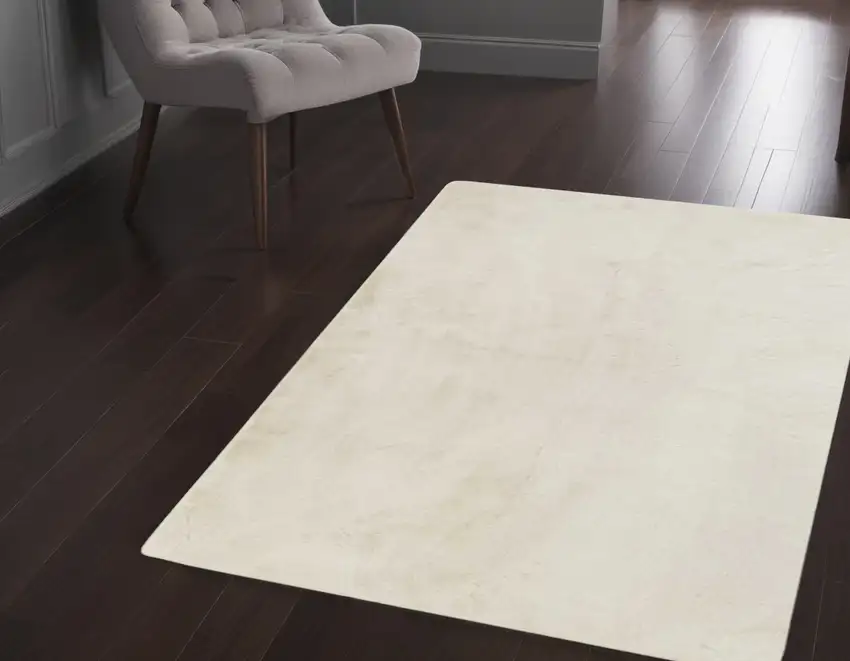 Faux Fur Hand Knotted Area Rug Photo 1