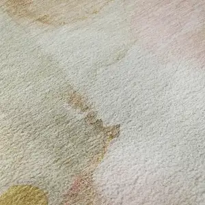 Photo of Mauve And Copper Abstract Washable Area Rug With UV Protection