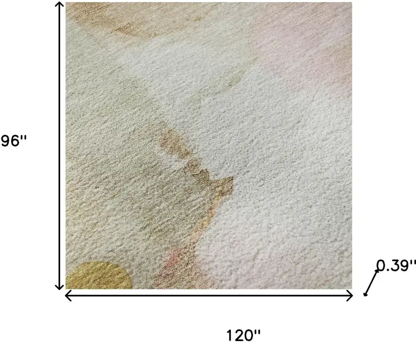 Mauve And Copper Abstract Washable Area Rug With UV Protection Photo 7