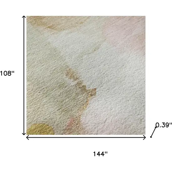 Mauve And Copper Abstract Washable Area Rug With UV Protection Photo 7