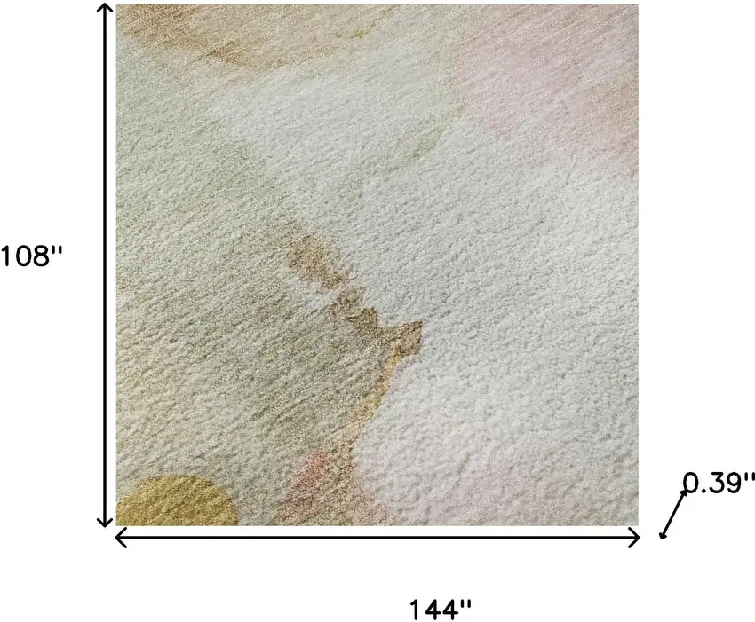 Mauve And Copper Abstract Washable Area Rug With UV Protection Photo 7