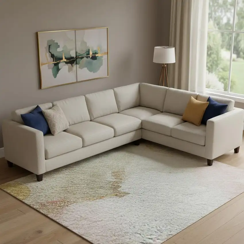 Mauve And Copper Abstract Washable Area Rug With UV Protection Photo 2