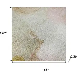 Photo of Mauve And Copper Abstract Washable Area Rug With UV Protection