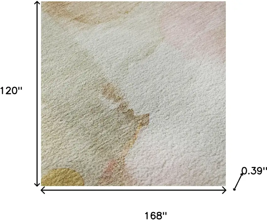 Mauve And Copper Abstract Washable Area Rug With UV Protection Photo 8