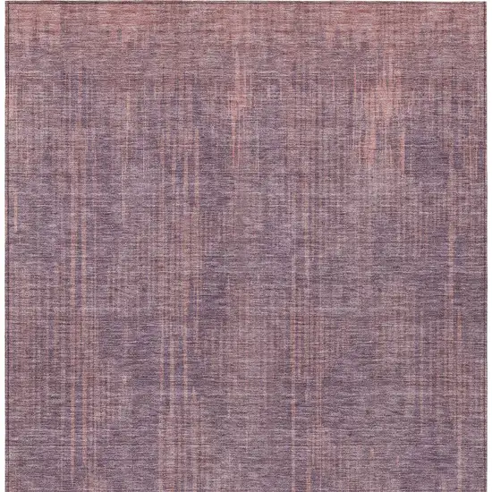 Mauve And Dark Purple Striped Washable Indoor Outdoor Area Rug Photo 7
