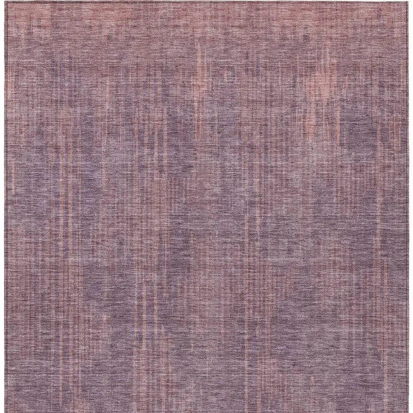 Mauve And Dark Purple Striped Washable Indoor Outdoor Area Rug Photo 7
