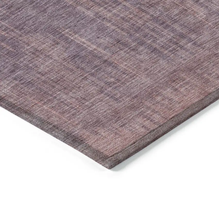 Mauve And Dark Purple Striped Washable Indoor Outdoor Area Rug Photo 5