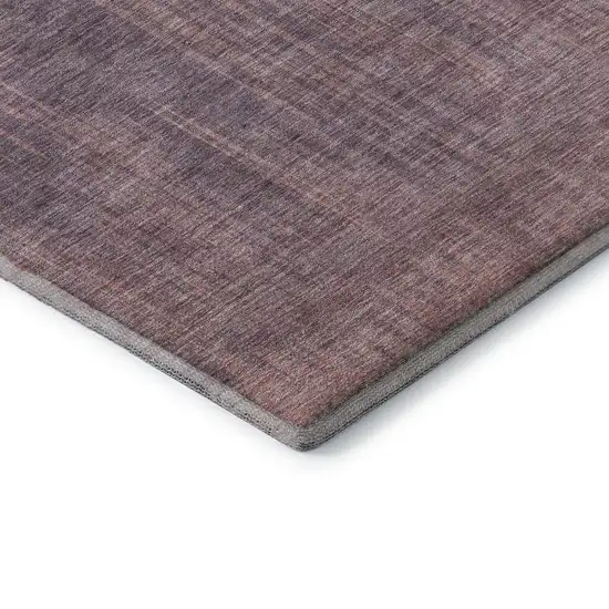 Mauve And Plum Striped Washable Area Rug With UV Protection Photo 8