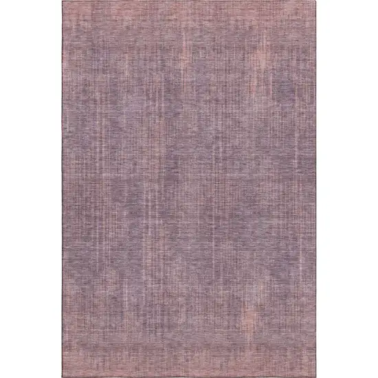 Mauve And Plum Striped Washable Area Rug With UV Protection Photo 7