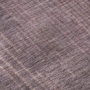 Photo of Mauve And Plum Striped Washable Area Rug With UV Protection