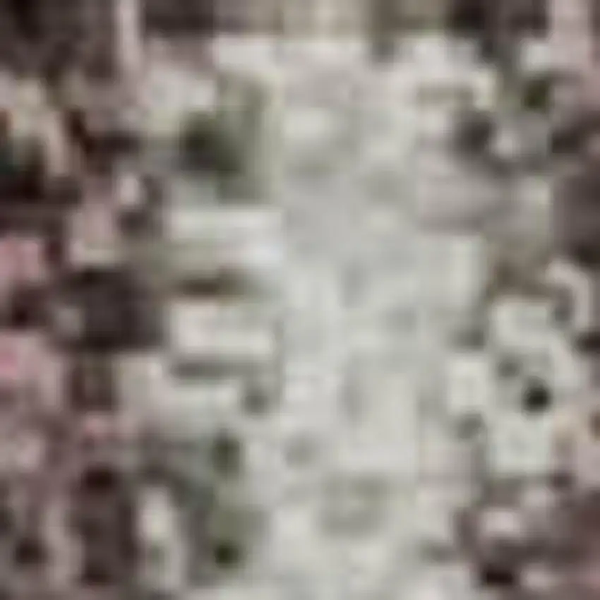 Mauve Blue And Beige Striped Washable Area Rug With UV Protection Photo 4