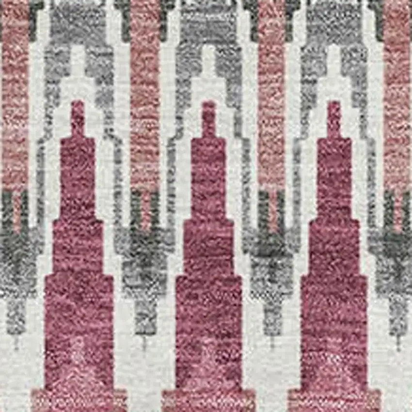 Mauve Blush And Ivory Southwestern Washable Area Rug With UV Protection Photo 3