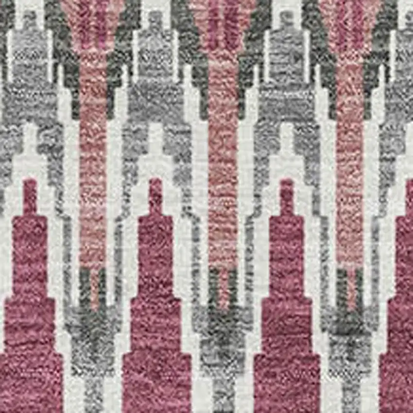 Mauve Blush And Ivory Southwestern Washable Area Rug With UV Protection Photo 3