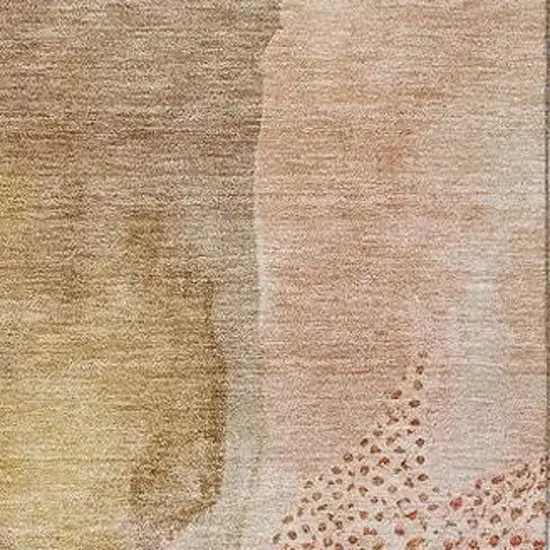 Mauve Copper And Ivory Abstract Washable Indoor Outdoor Area Rug Photo 3